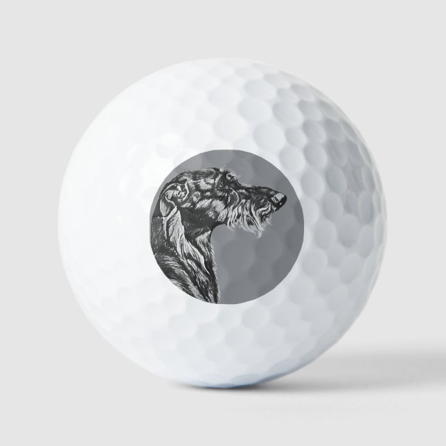 Schottischer Hirschhund Golfball (Vorderseite)