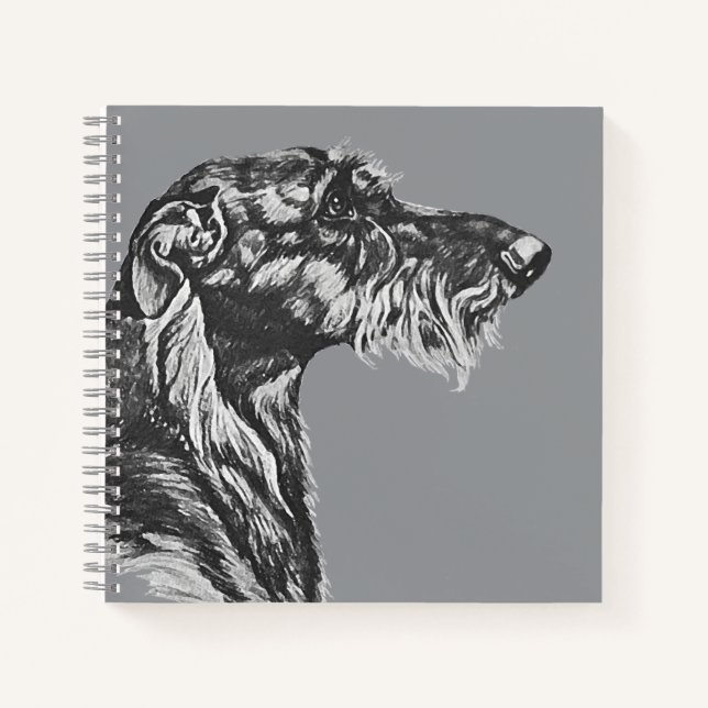 Schottischer Hirschhund Notizbuch (Vorderseite)