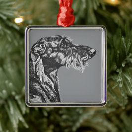 Schottischer Hirschhund Ornament Aus Metall