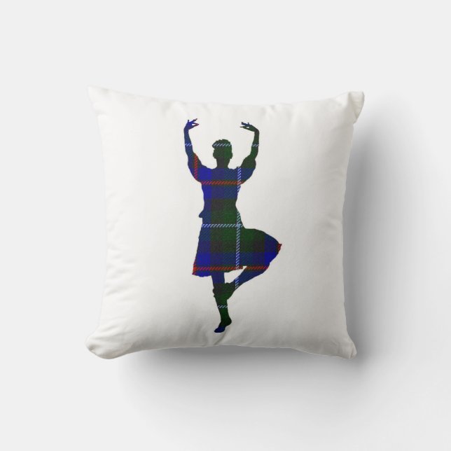 Schottischer Hochland-Tänzer doppelseitig Kissen (Vorderseite)