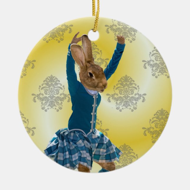 Schottischer Hochlandtänzer des niedlichen Keramikornament (Vorne)
