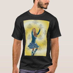 Schottischer Hochlandtänzer des niedlichen T-Shirt