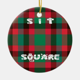 Schottischer königlicher karierter Tartan Plaid mi Keramik Ornament