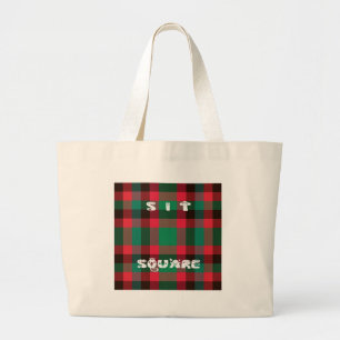 Schottischer königlicher karierter Tartan-Plid mit Jumbo Stoffbeutel
