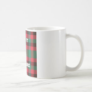Schottischer königlicher karierter Tartan-Plid mit Kaffeetasse