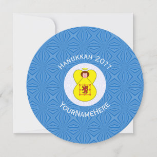 Schottischer Löwe Rampant Engel Hanukkah-Flagge Pe Einladung