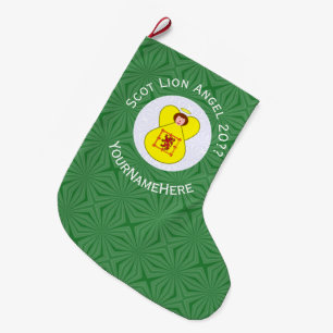 Schottischer Löwe Rampant Engel Weihnachtsflagge P Großer Weihnachtsstrumpf
