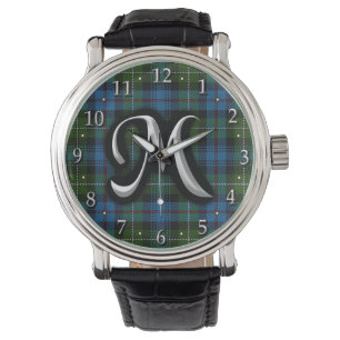 Schottischer MonogrammTartan der Armbanduhr