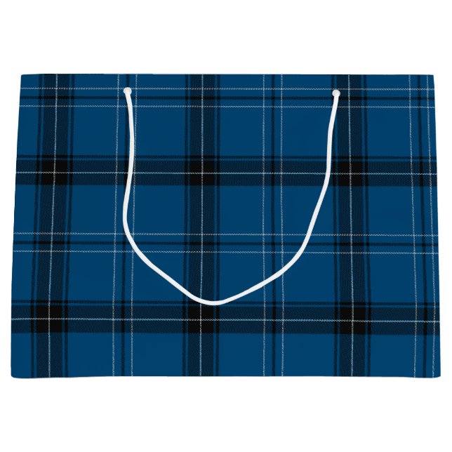 Schottischer Ramsay Blue Tartan Große Geschenktüte (Vorderseite)