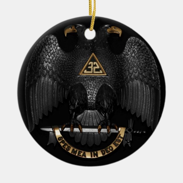 Schottischer Ritus 32 Grad-Maurer Eagle Keramikornament (Vorne)