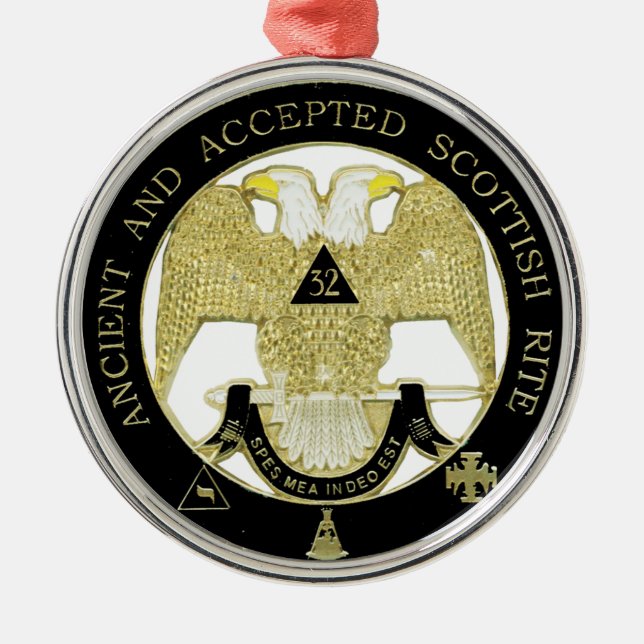 Schottischer Ritus Silbernes Ornament (Vorne)