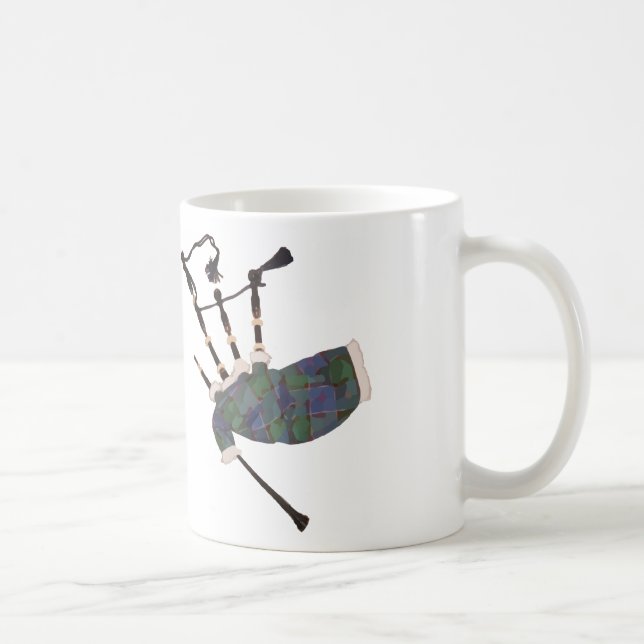schottischer Schottenkaro-Dudelsack Kaffeetasse (Rechts)