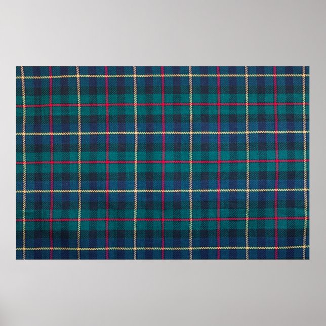 Schottischer Tartan-Hintergrund - kariertes Webdes Poster (Vorne)