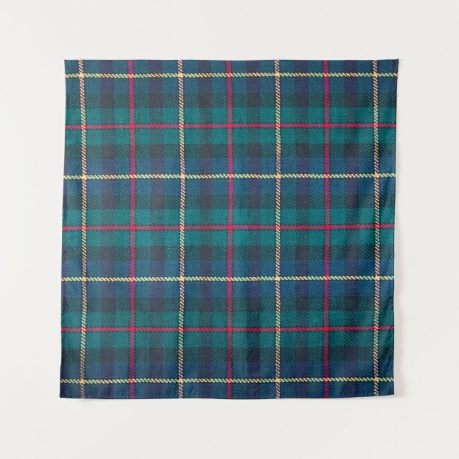 Schottischer Tartan-Hintergrund - kariertes Webdes Wandteppich (Vorderseite)