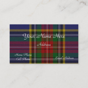 Schottischer Tartan-karierte Geschäfts-Karte Visitenkarte