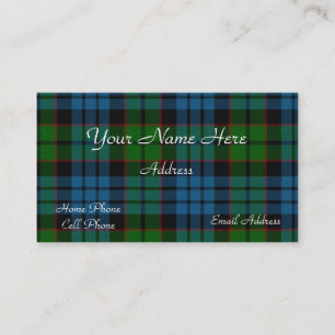 Schottischer Tartan-karierte Geschäfts-Karte Visitenkarte