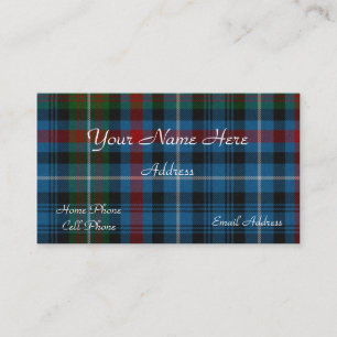 Schottischer Tartan-karierte Geschäfts-Karte Visitenkarte