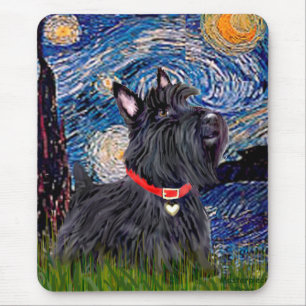 Schottischer Terrier 6 - Sternennacht (Vertikal) Mousepad