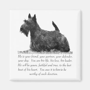 Schottischer Terrier-Andenken - MÄNNLICHER Hund Magnet