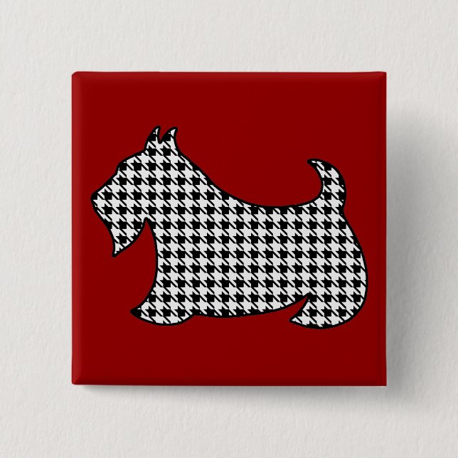 Schottischer Terrier-Anstecker Button (Vorderseite)
