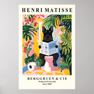 Schottischer Terrier auf Toilette Badezimmer im St Poster
