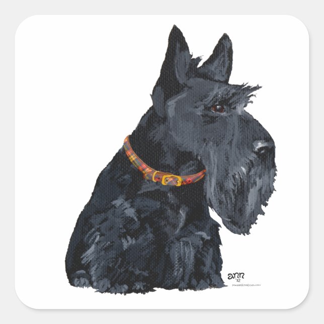 Schottischer Terrier Aufkleber (Vorderseite)