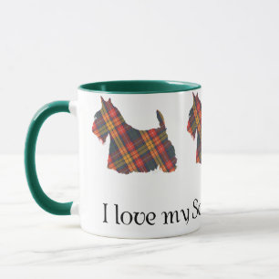 Schottischer Terrier Buchanan Tartan Tasse