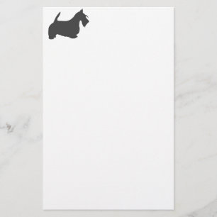 schottischer Terrier DK graues silhouette.png Briefpapier