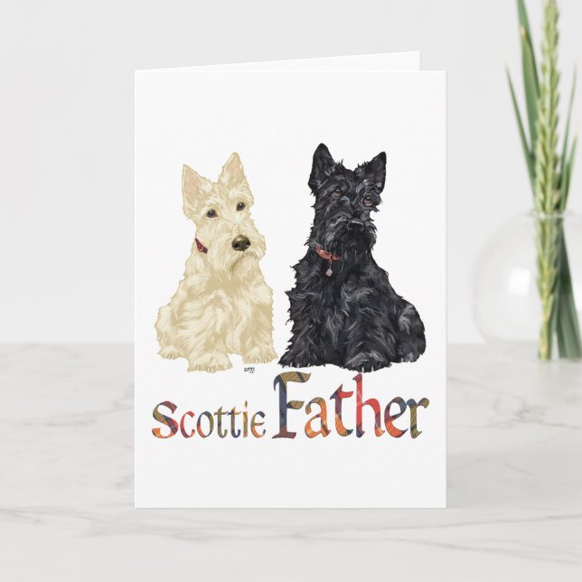Schottischer Terrier Father's Day Karte (Vorderseite)