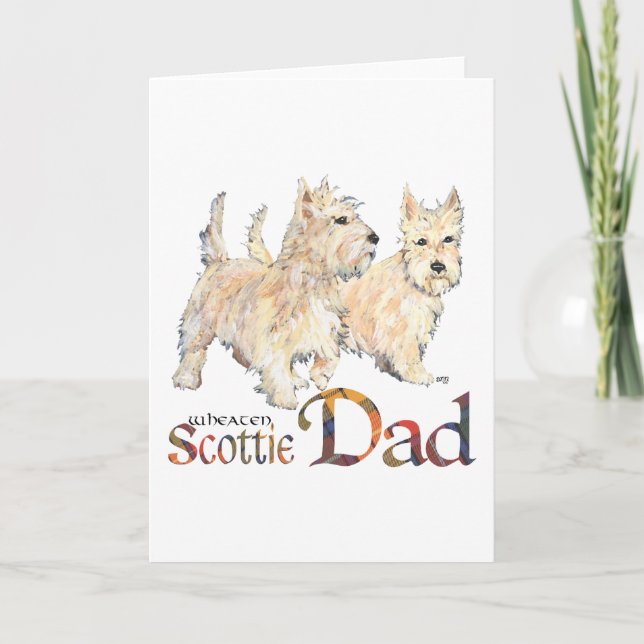 Schottischer Terrier Father's Day Karte (Vorderseite)
