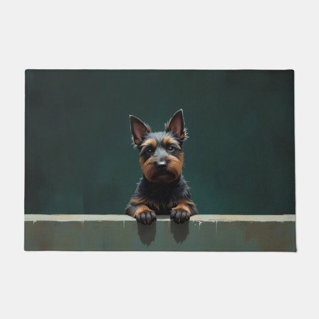 Schottischer Terrier Fußmatten Kunst Fußmatte (Vorderseite)