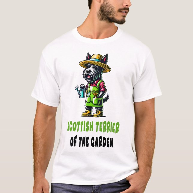 Schottischer Terrier Gärtner T-Shirt (Vorderseite)