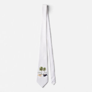 Schottischer Terrier Hawaiian Design Krawatte