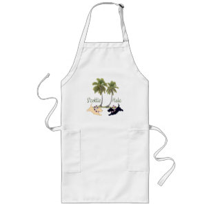 Schottischer Terrier Hawaiian Design Lange Schürze