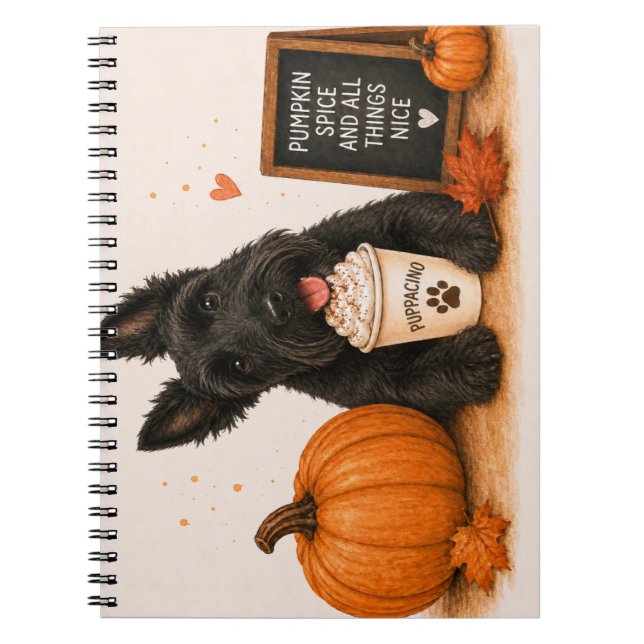 Schottischer Terrier Herbst Notizblock (Vorderseite)