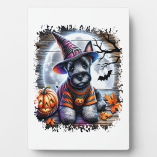 Schottischer Terrier Hund Halloween Fotoplatte