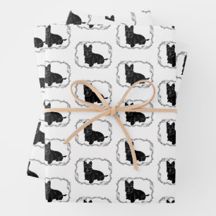 Schottischer Terrier im keltischen Rahmen Geschenkpapier Set