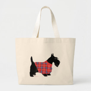 Schottischer Terrier in einem Pullover Jumbo Stoffbeutel