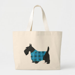 Schottischer Terrier in einem Pullover Jumbo Stoffbeutel