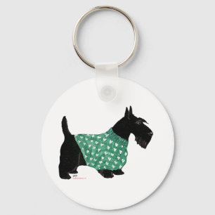 Schottischer Terrier in einem Pullover Schlüsselanhänger