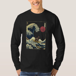 Schottischer Terrier Japanische Kanagawa-Welle Sur T-Shirt