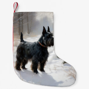 Schottischer Terrier Lass es schneien Weihnachten Kleiner Weihnachtsstrumpf