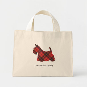 Schottischer Terrier Maxwell Tartan Mini Stoffbeutel