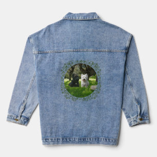 Schottischer Terrier mit Westie Jeansjacke