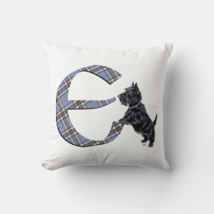 Schottischer Terrier Monogramm E Kissen