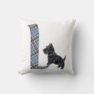 Schottischer Terrier Monogramm L Kissen