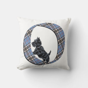 Schottischer Terrier Monogramm O Kissen