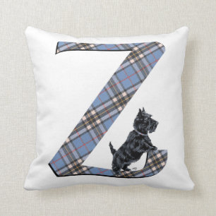 Schottischer Terrier Monogramm Z Kissen