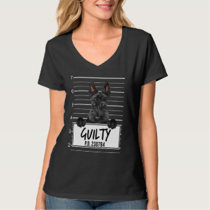 Schottischer Terrier Mugshot Schuldiger Hund T-Shirt