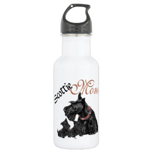 Schottischer Terrier Mutter & Welpen Trinkflasche